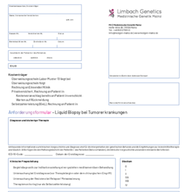 Anforderungsschein Liquid Biopsy digital ausfüllbar