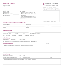 Molecular Genetics Request Form (fillable form)