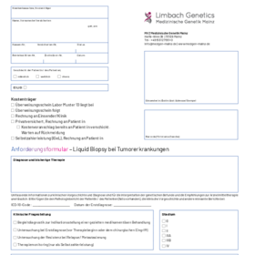 Anforderungsschein Liquid Biopsy digital ausfüllbar